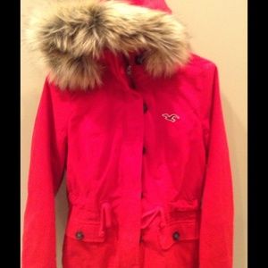 Candy Apple Red Hollister Coat