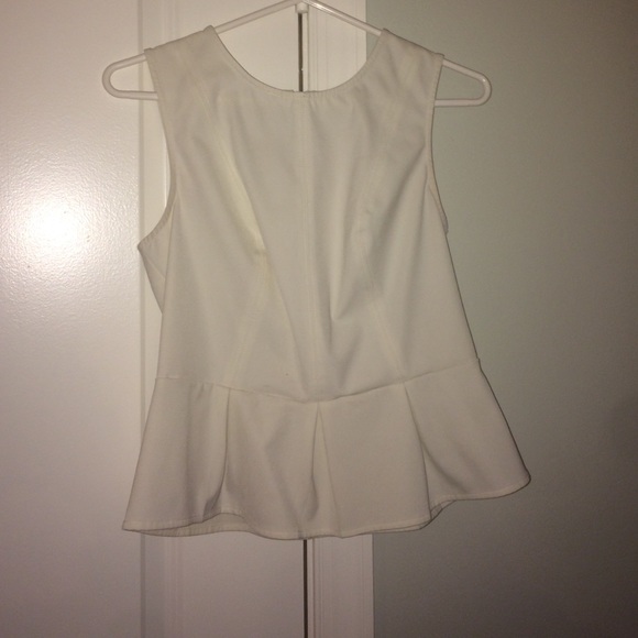 Off white peplum top