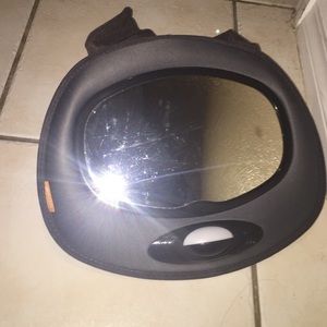 Baby car seat mirror. Has night light and sound.