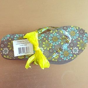 Vera Bradley Lemon Parfait Flip Flops