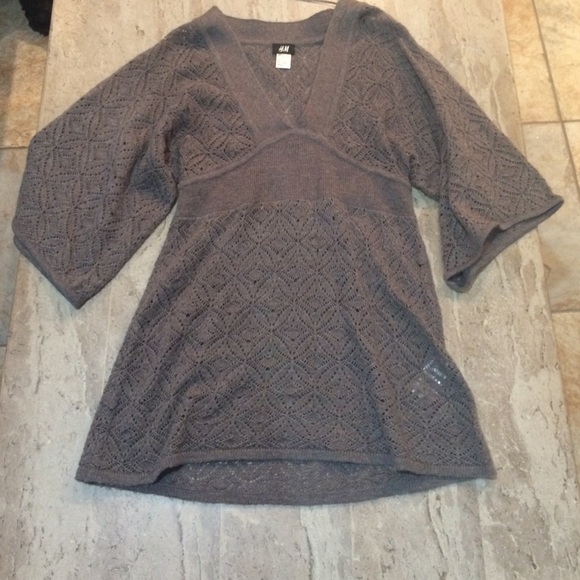 Long brown sweater