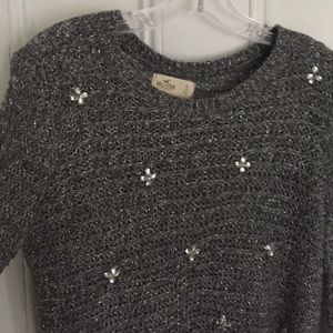 Hollister Sparkle Grey Sweater