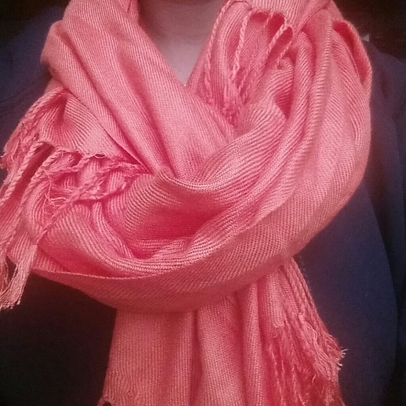 Stunning orange/coral pashmina.