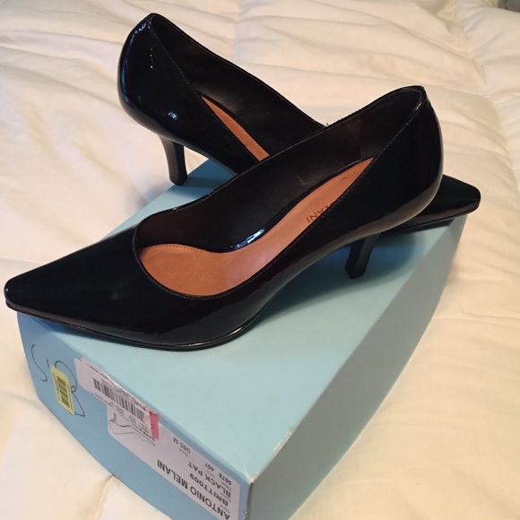 Antonio Melanin patent heels