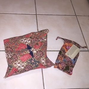 NEW robe & eye mask with tags and covers.