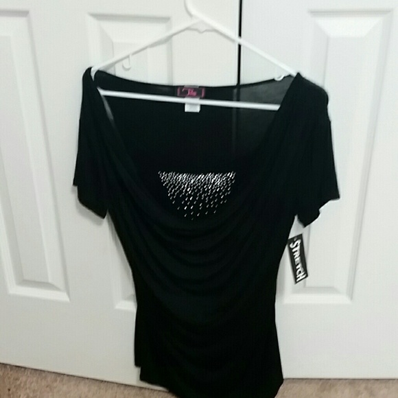 Black blinged shirt
