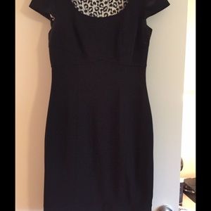 Black cap sleeve dress