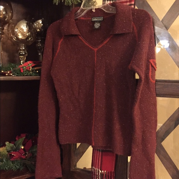 $2 Maroon/Orange Stitching Sweater and Sprinkles - Picture 2 of 2