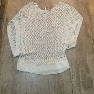 White see through sweater