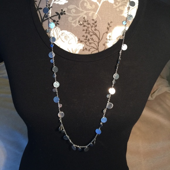 Lia Sophia silver reflection necklace.
