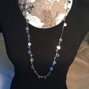 Lia Sophia silver reflection necklace.
