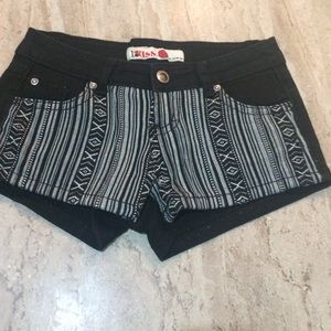 Black Jean shorts