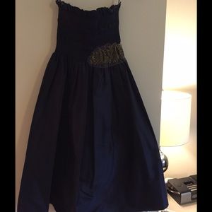 Strapless silk Vera Wang Lavender Label Dress