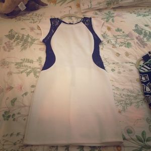 White and black dress