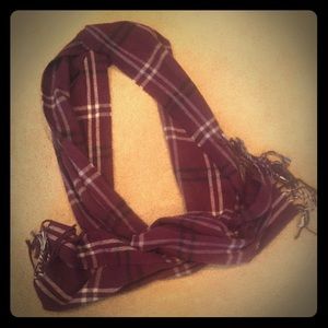 Purple flannel scarf