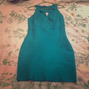 Teal sparkly dress