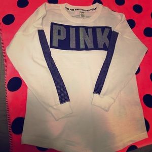 Victoria's Secret PINK bling varsity crew