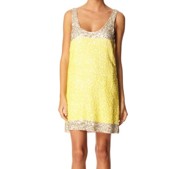 Yellow Sequin Dress