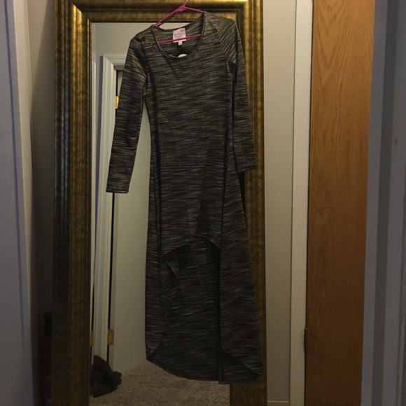 High low long sleeve dress