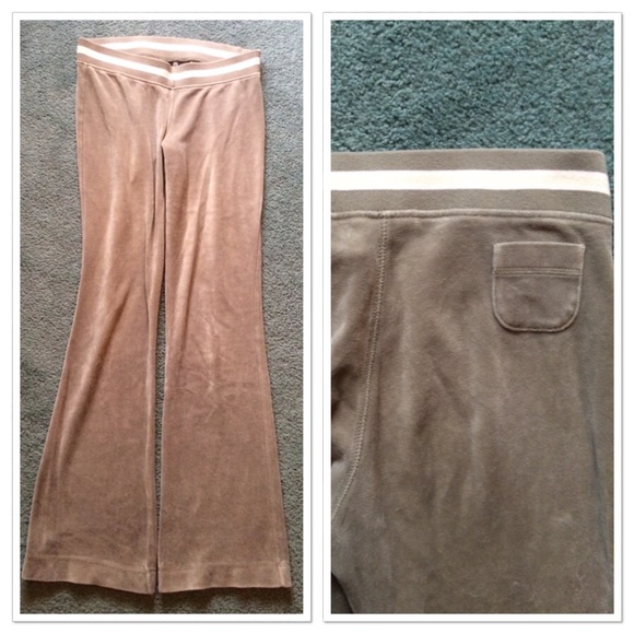 Sage green velour pants - Picture 1 of 3