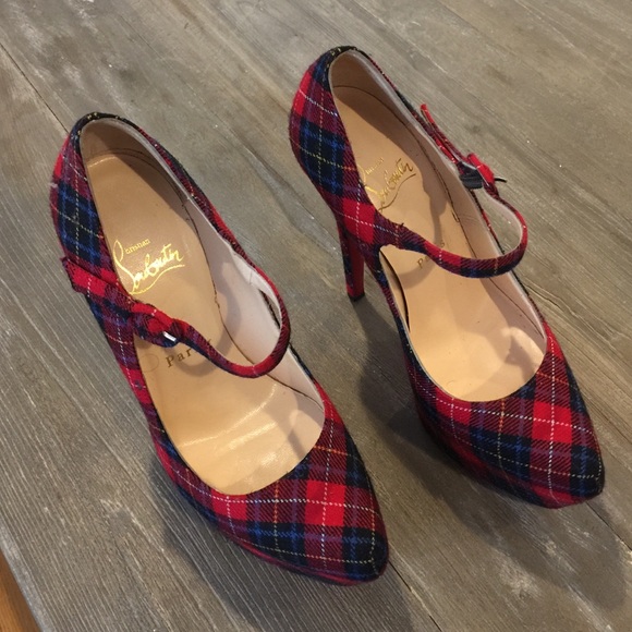 Christian Louboutin Shoes | Tartan Lady Daf Mary Jane Platform ... Christian Louboutin Shoes | Tartan Lady Daf Mary Jane Platform ...