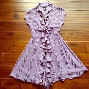 BCBG purple cardigan dress