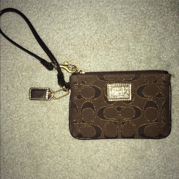 Brown Coach Wristlet