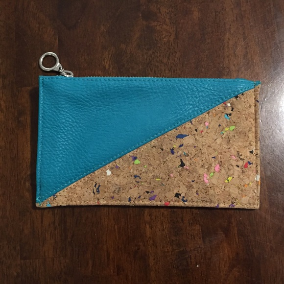 Blue boho clutch/wallet