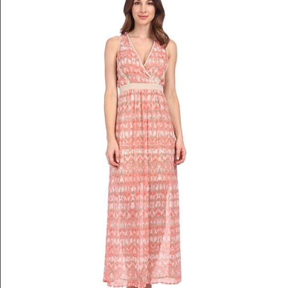 Calvin Klein chiffon maxi dress sz 12 retail $149