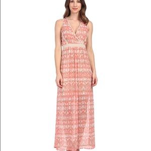 Calvin Klein chiffon maxi dress sz 12 retail $149
