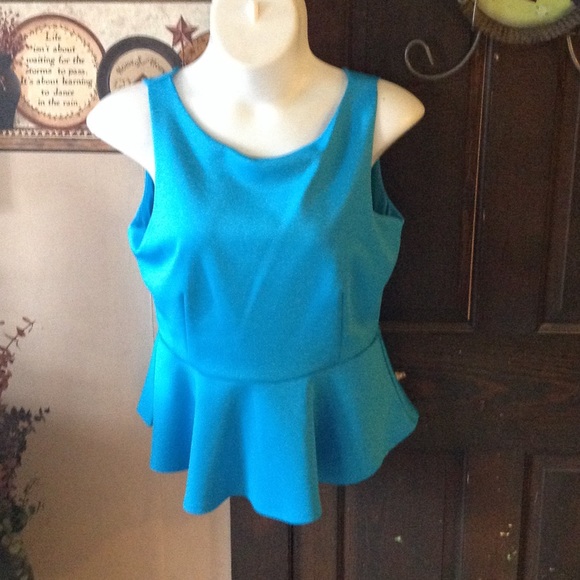 Turquoise Peplum top - Picture 1 of 1