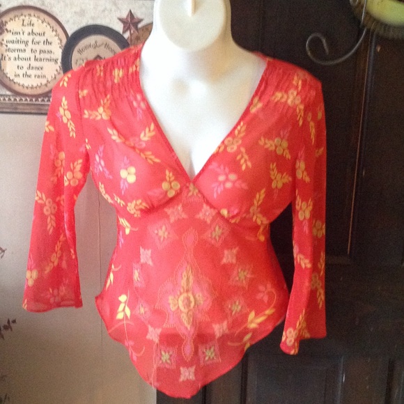 Sheer neon top - Picture 1 of 2