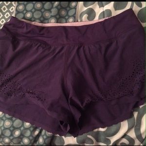 Plum colored lulu shorts
