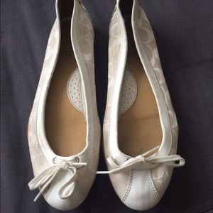 White coach flats