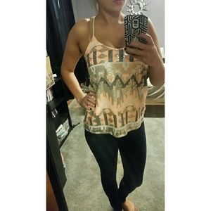 **Like New Daytrip Aztec Sequined tank top
