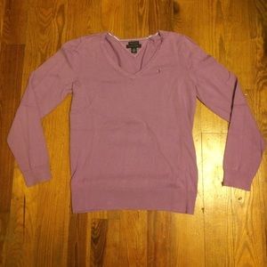Purple V Neck Tommy Hilfiger Sweater