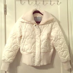 Old Navy white puffer jacket