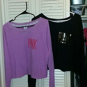 2 VS crop sweatshirts