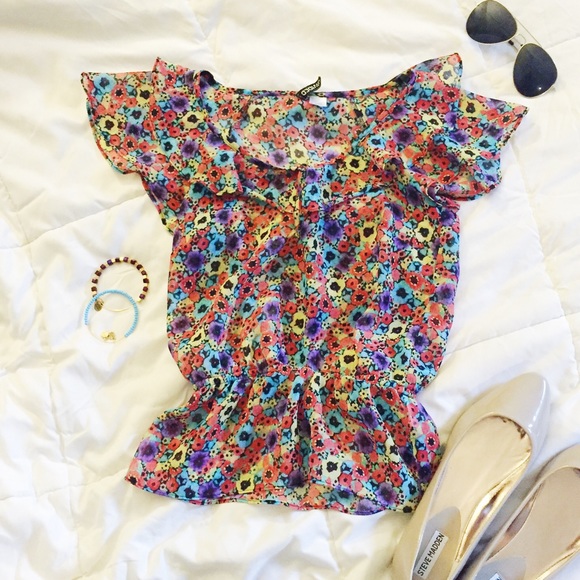 Floral Peplum Blouse
