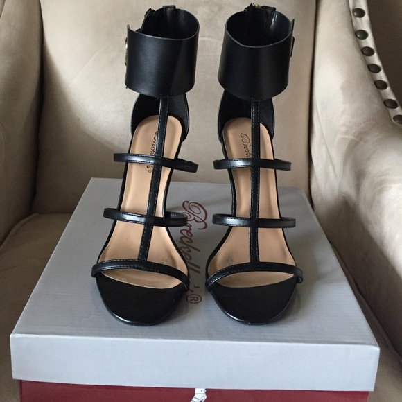 Black strappy heels