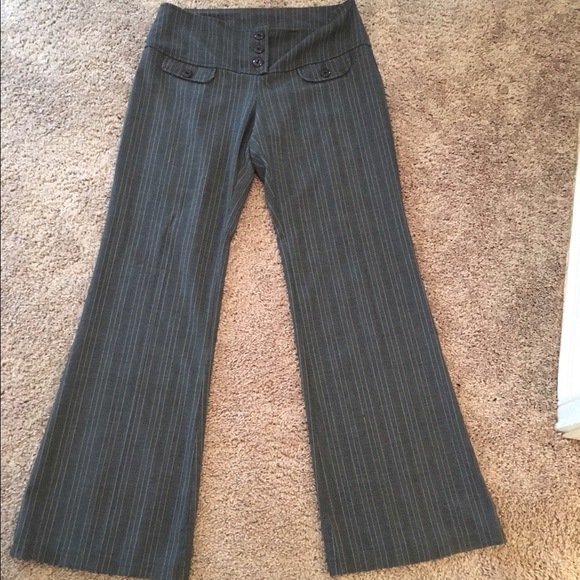 Grey striped pants