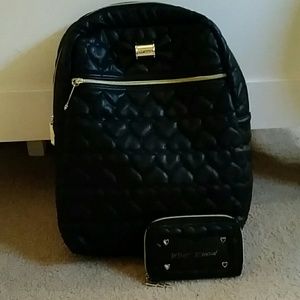 Betsey Johnson backpack with wallet