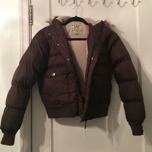 U.S Polo brown puffer coat
