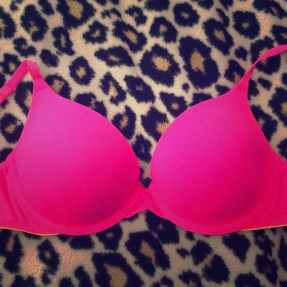 VS PINK push up bra bright pink
