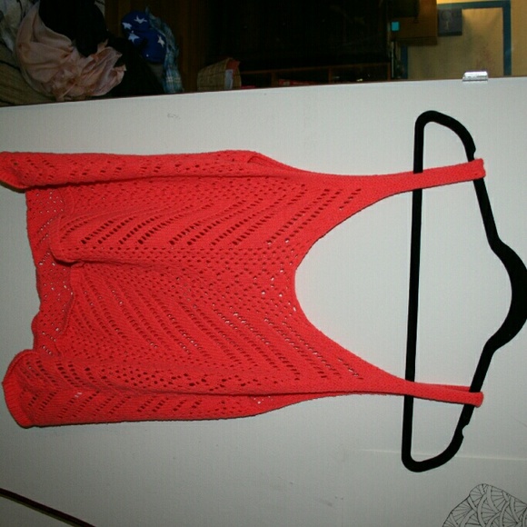 Orange knit tank top from Abercrombie & Fitch
