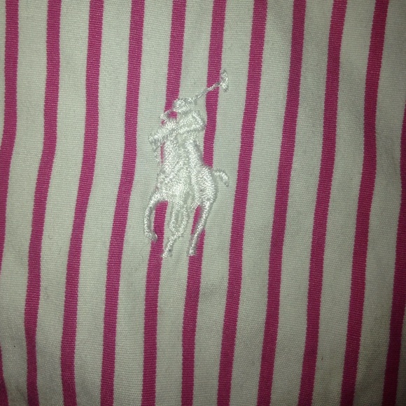 Pink striped Polo