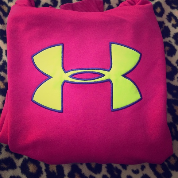 Purple and neon under armor hoodie