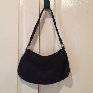 Sak black crochet purse