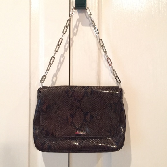 Snake skin print shoulder/clutch purse Nine West