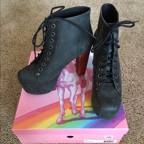 Black Jeffrey Campbell Lita Bootie Size 8